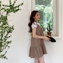 오슈 여름 베이직 20대 30대 썸머룩 나시 프릴 미니원피스