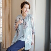T53828 클래식 번아웃 나시레이어 가디건셔츠/엄마옷