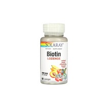 Solaray 솔라레이 비오틴 Natural Peach Strawberry 5000mcg 60로젠지 Biotin 바이오틴 소비톨 솔비톨 소르비톨 Sorbitol 스테아르산 실리카