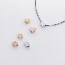 심플 관통형 키링 원형 하트 펜던트 팔찌재료 악세사리부자재 데일리악세사리 심플팔찌, 골드