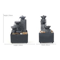 물레방아 물소리 실내 미니 분수대 인공 폭포 분수 데스크탑 장식품 흐르는 물 홈 오피스, d