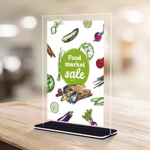 아크릴 A4 메뉴판 업장 안내판 투명판 레스토랑 카페