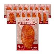 미트리 닭가슴살 스팀 슬라이스 갈릭스파이시 150g, 16팩