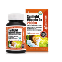 비타민d 비타민d3 2000iu 50mcg vitamind 비타민디 햇빛 썬샤인 썬라이트 콜레칼시페롤 캐나다 효능 권장량, 3개, 180정