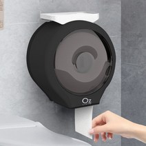 점보롤케이스 반투명 폰거치 휴지 디스펜서 휴지걸이 사무실 회사, 점보롤케이스 블랙, 점보롤케이스 블랙