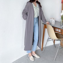 퍼니걸스 6256 데일리 루즈핏 무지 롱 가디건 여성의류