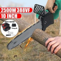 [해외]10 인치 388VF 2500W 무선 전기 톱 전기 톱 2PC 리튬 이온 배터리 브러시리스 모터 충전식 목공 도구, 협동사, 2 배터리 키트