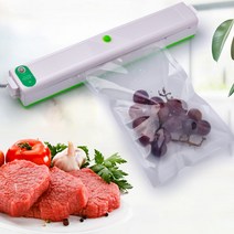 가정용 카페용 진공포장기 원터치 신선보관 압축 반진공 식자재보관 냉장고정리, 오렌지