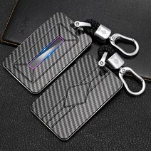 테슬라 모델 3 Y S X 액세서리 카드 키 체인 커버 홀더 세트 케이스 가방 클립, 01 Carbon Black buckle