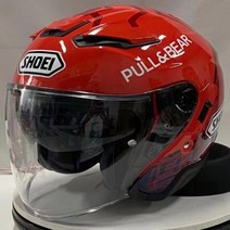 오토바이헬멧 신제품 오픈 페이스 쇼에이 J크루즈 II 마르케즈 6 오토바이 헬멧 모토 크로스 레이싱, Clear visor+L