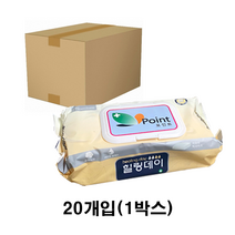 힐링데이 물티슈 캡형 빅사이즈 순면 유아 60매x20개