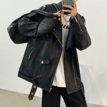 하이 엔드 ruffian 잘 생긴 pu 가죽 자켓 디자인 감각 틈새 미국 복고풍 남자 튀긴 거리 오토바이 가을, 엘, 검은색