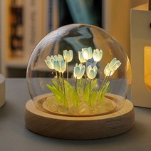 꽃무드등 무드등 수유등 특이한무드등 diy 모조 꽃다발 야생화 튤립 수제 재료 가방 침실 인테리어 아이디어 장식품 생일 선물, 블루 DIY패키지 9송이 플라워 프리백