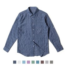 린넨 라이크 포켓 롤업 셔츠 남방