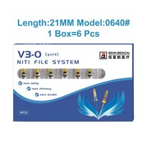 치과용 웨이브 원 골드 파일 25mm 슈퍼 로터리 엔도 Endodontics M-와이어 기술 Niti 엔진 사용 루트 캐널, 03 21MM-0640