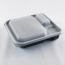 덮밥포장용기 배달 돈가스용기3칸 스파게티포장용기 SY-605(반투명)PP 200세트, SY-605(PP)반투명뚜껑포함