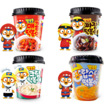 뽀로로 떡볶이 5종 라면 1종 뽀로로 컵떡볶이 컵라면 짜장 크림 매콤 치즈 라볶이 짜장라면 어린아이 간식, 165g, 1개