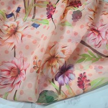 대폭 DTP 쉬폰천 블라우스만들기 화사플라워