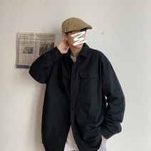 셔츠 남방 블랙 정장 면접 장례식장 조문 오피스 베이직 솔리드 카고 남풍 커플 춘추 롱 슬리브 아우터남