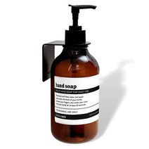 MaisoNovo 샴푸 디스펜서 드릴 프리 샤워 비누 벽 마운트 방수 라벨 포함 | 투명 플라스틱 병 1개 실버 1개 113230, Amber Single