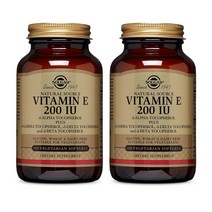 솔가 비타민E 134mg 200IU 디 알파 감마 델타 베타 토코페롤 100캡슐 2개 SOLGAR VitaminE d-Alpha Tocopherol Mixed Tocopherols