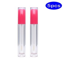 베이스젤오일 립글로스만들기 립글로즈만들기세트 립글로즈만들기세트청담언니 립글로즈만들기통 립글로즈 빈 립스틱 튜브 부드러운 립글로스 메이크업 스퀴즈 클리어 개, 4.5PCS pink - 플라스틱