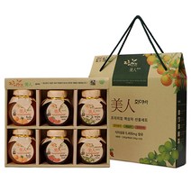 제주이야기 미인 화이바 꼬마 액상차 6종 선물세트 + 쇼핑백, 1개, 한라봉차x 2p + 오미자차x 2p + 매실차x 2p