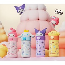 시나모롤 피규어 텀블러 마이멜로디 쿠로미 폼폼푸린 산리오 피규어 350ML 보냉 신학기 어린이 초등학생 물병