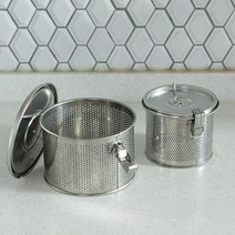 스테인레스 육수팩 원터치 멸치망 다시통 육수통 2사이즈, 대(Large-13cm)