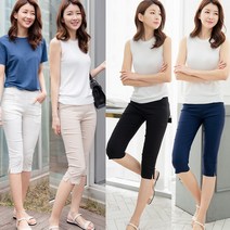 BFL 엄마옷 여름 아이스 인견 스판 7부 바지 빅사이즈