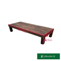 야외 테라스 평상 마루 방부목 정자 전원주택 마당, 길이 100x폭 60x높이 18