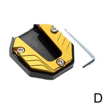 오토바이 리프트 오토바이 킥 스탠드 패드 발 지지 자전거 사이드 확장 미끄럼 방지 확대 받침대, 04 Gold