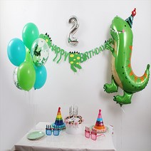 굿벌룬 홈파티세트 공룡생일파티 가랜드 숫자풍선 풍선다발스탠드 다이노 공룡풍선, 8번, 골드(소)