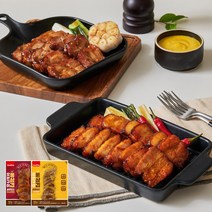 굽네 오븐구이 통삼겹 슬라이스 2종 2팩(볼케이노1 갈비천왕1) 혼합 총 900g, 150g, 4팩, 갈비천왕맛2+볼케이노맛2