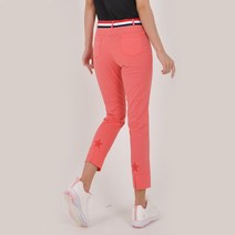 Y.D UA95 깨고방 체크 뒷 부분 밴딩 9부 별 포인트 캐쥬얼팬츠 골프웨어 여성골프팬츠 빅사이즈 여름 바지