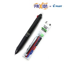 프릭션 지워지는 볼펜 슬림 3색볼펜+리필 세트 0.5mm, 블랙