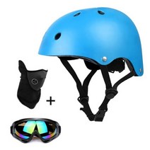 스키헬멧 스노우보드헬멧 초경량 스케이트용 스키 헬멧 MTB 자전거 전기 스쿠터 스노우보드 사이클링 캡, CHINA, For Kids, Blue Set