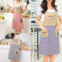 NK 앞치마 어린이집 주방 체크무늬, 1개, 퍼플