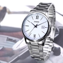 CASIO 남성 클래식 정장 캐쥬얼 데이트 메탈시계 002 화이트B3