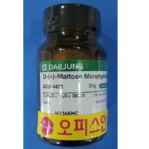 오피스안 말토오스 1수화물(말토스) (D.J)D(+)-Maltose monohydrate 92%(맥아당.엿당) (EP) 25G 시약