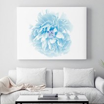 셀러허브 크리스탈 블루 모란 No1 생동감 넘치는 모란 꽃 액자 20호, 정사각형(60x60cm)／캔버스액자(옆면연장)