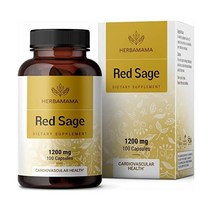 HERBAMAMA HERBAMA 레드 세이지 캡슐 유기농 단셴 뿌리 분말 살비아 밀티오르히자 1200mg 100개