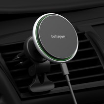 비하겐 15W 차량용 맥세이프 고속 무선충전 거치대 휴대폰 송풍구 거치대, MG3S