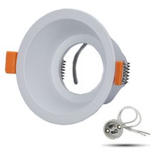 램프 소켓 전구 소켓 라운드 GU10 오목한 통 교체 키트 블랙 MR16 피팅 장착 스포트 라이트 프레임 GU5.3, 02 WHITE_01 GU10