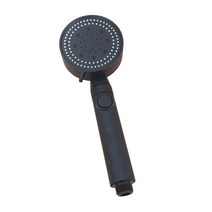 5단조절 수압상승 샤워기헤드, 블랙