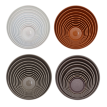 플라스틱 동그라미 원형 화분받침 화분받침대 화분물받이 1호, 모카색