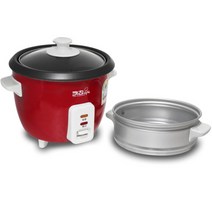 [키친라이프] 미니 전기밥솥&찜기 KLC-232WS(레드), 상세 설명 참조