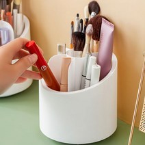 월드마켓 화장대 회전/정리함 화장솔 아이섀도우 브러쉬 꽂이, 회전보관함-화이트