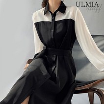 배색셔츠원피스_SI3S1OP3091