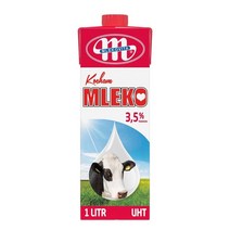 [ 멸균우유1L ] 믈레코비타 멸균우유1L X 10팩 / 수입우유/ 폴란드우유/, 50팩, 1L